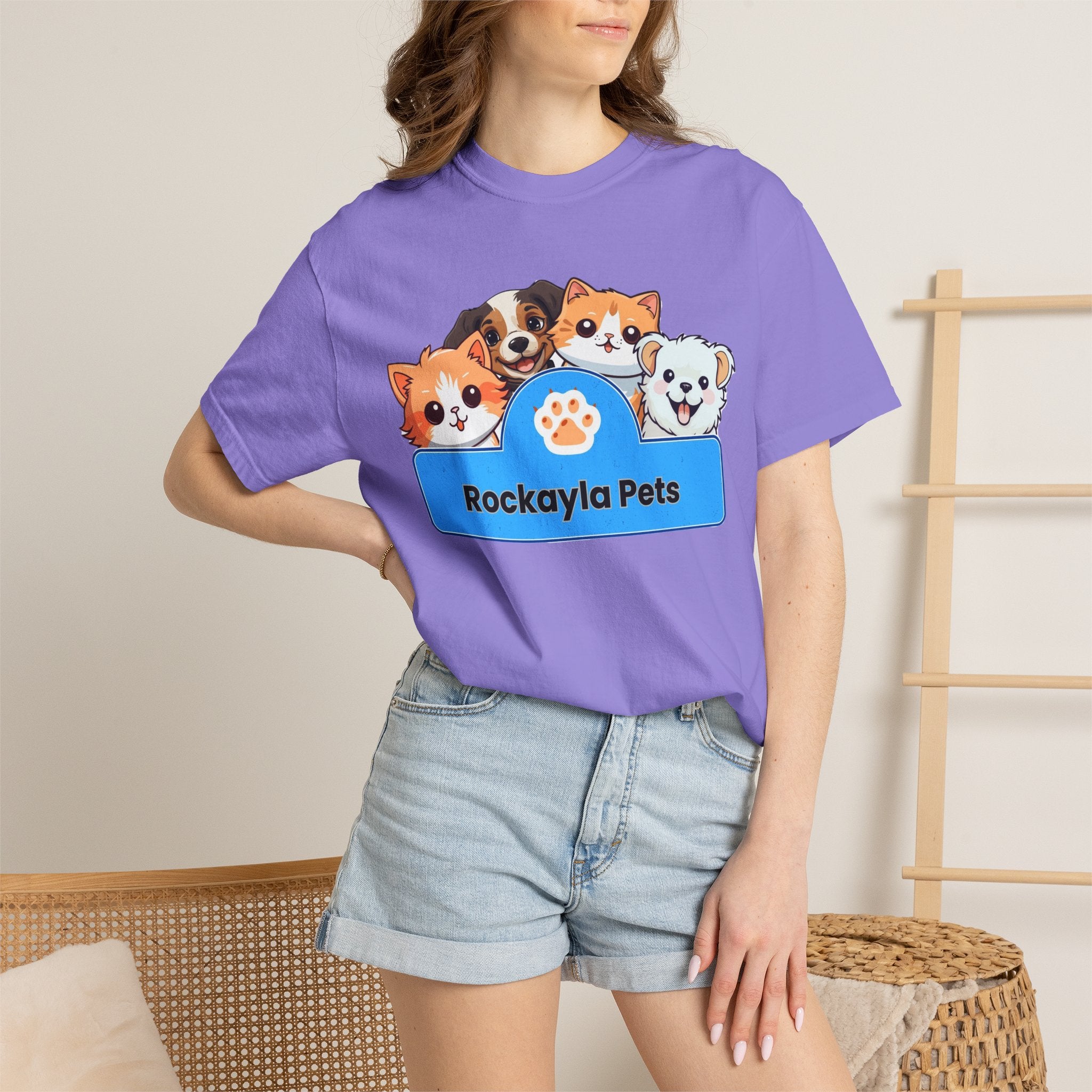 Rockayla Pets Cute Puppy & Kitten Graphic T-Shirt