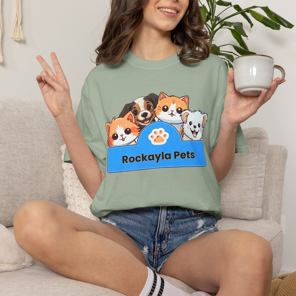 Rockayla Pets Cute Puppy & Kitten Graphic T-Shirt