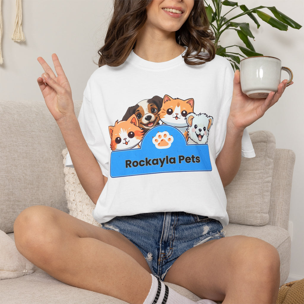 Rockayla Pets Cute Puppy & Kitten Graphic T-Shirt