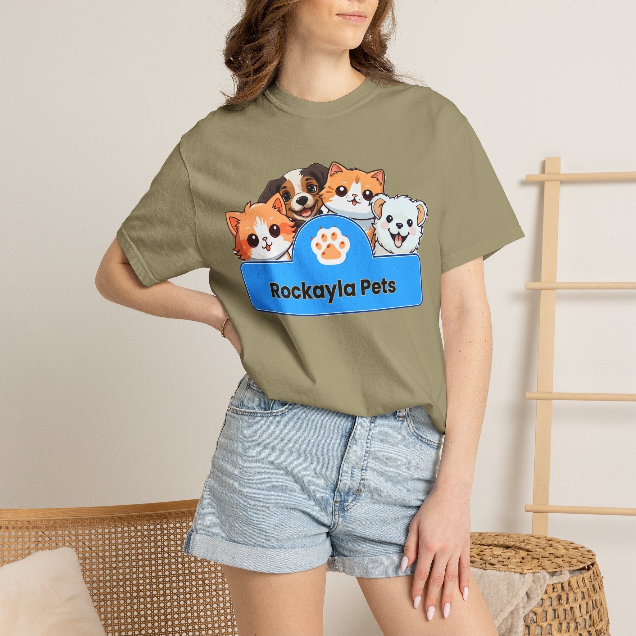 Rockayla Pets Cute Puppy & Kitten Graphic T-Shirt