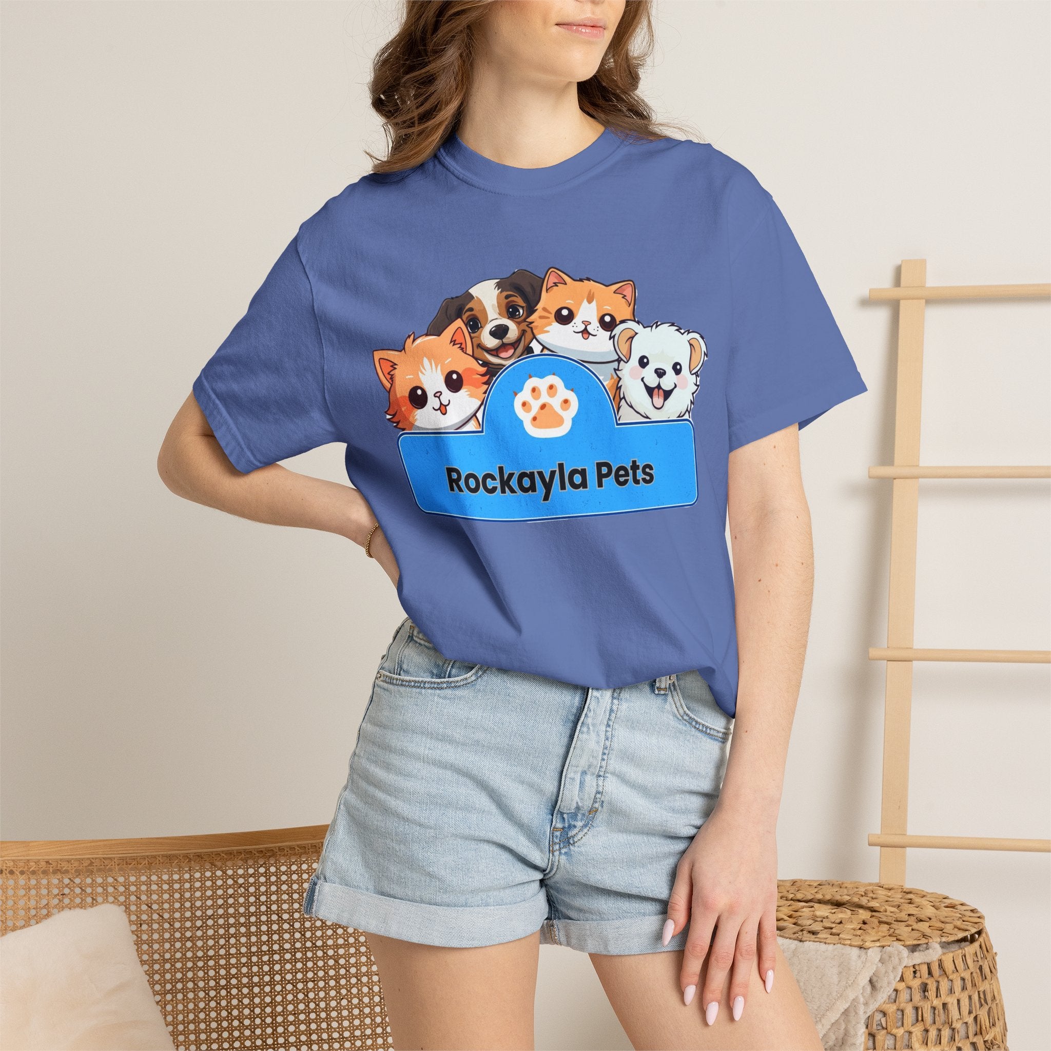 Rockayla Pets Cute Puppy & Kitten Graphic T-Shirt