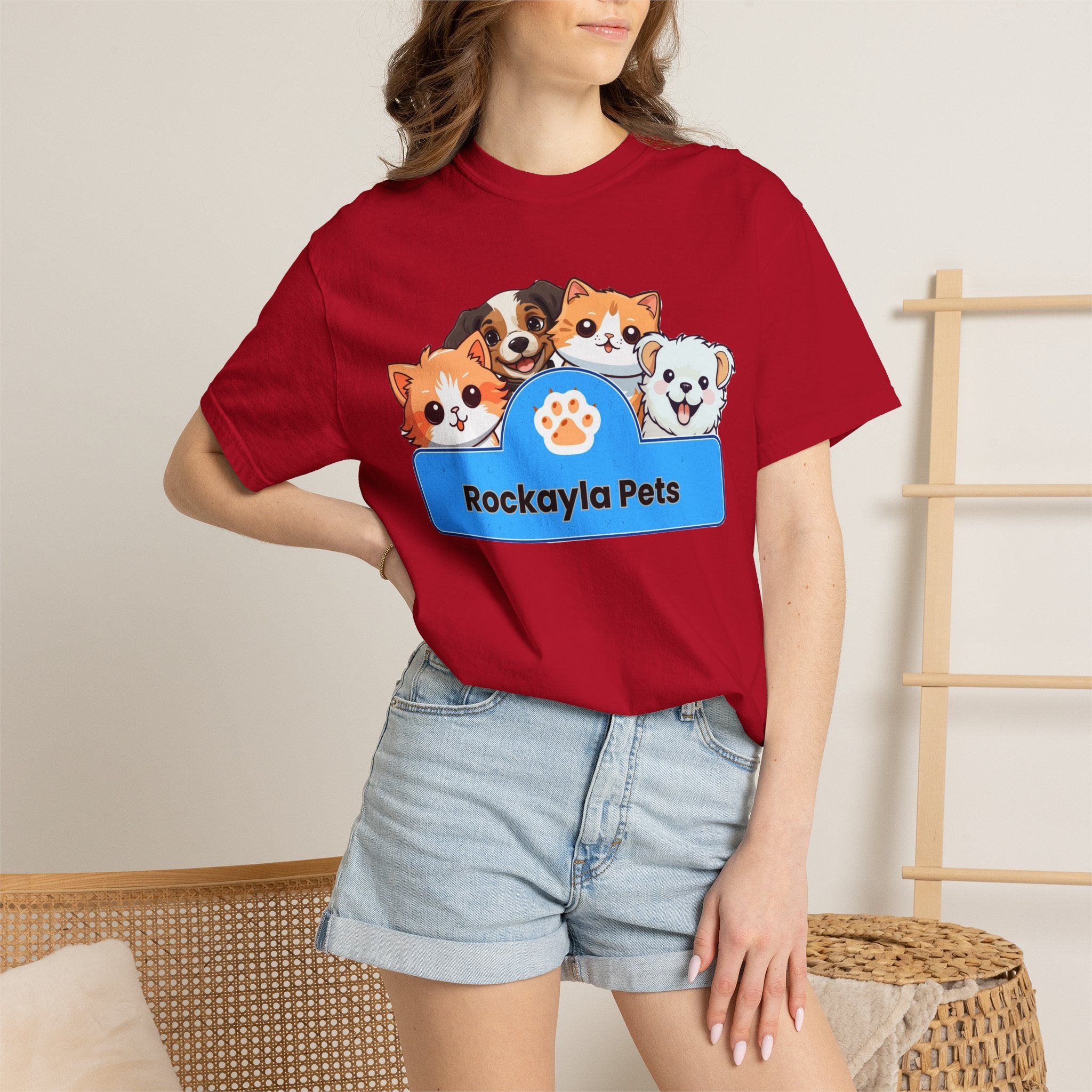 Rockayla Pets Cute Puppy & Kitten Graphic T-Shirt