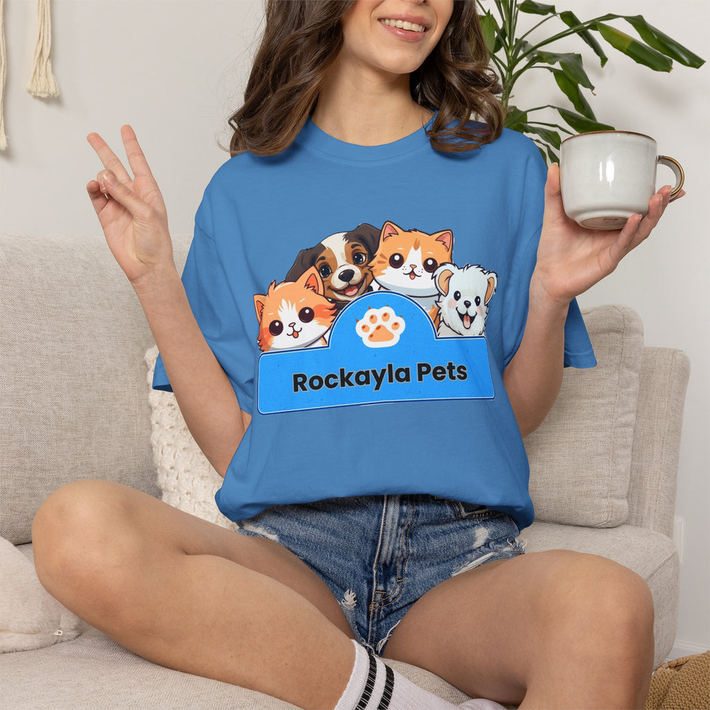 Rockayla Pets Cute Puppy & Kitten Graphic T-Shirt