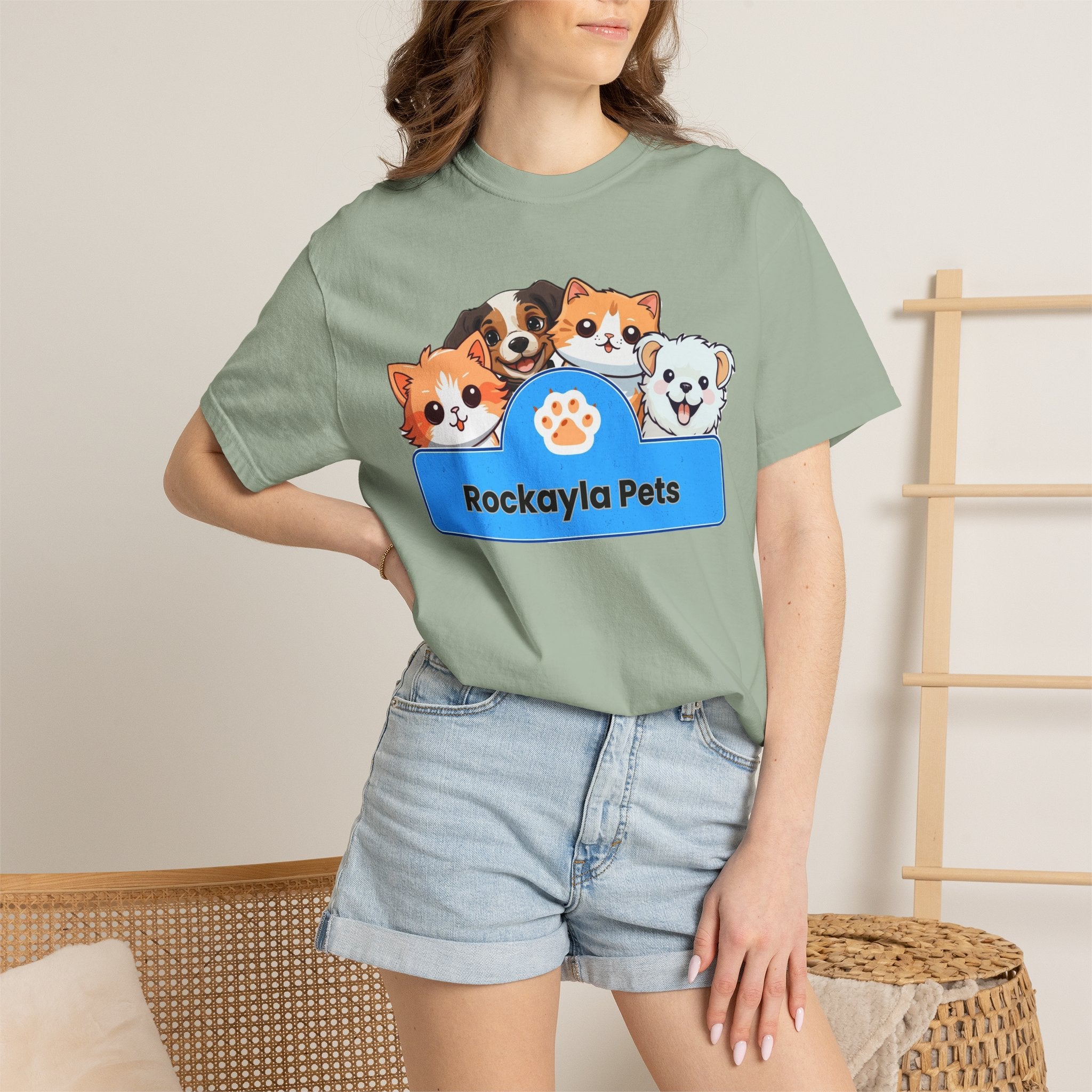 Rockayla Pets Cute Puppy & Kitten Graphic T-Shirt