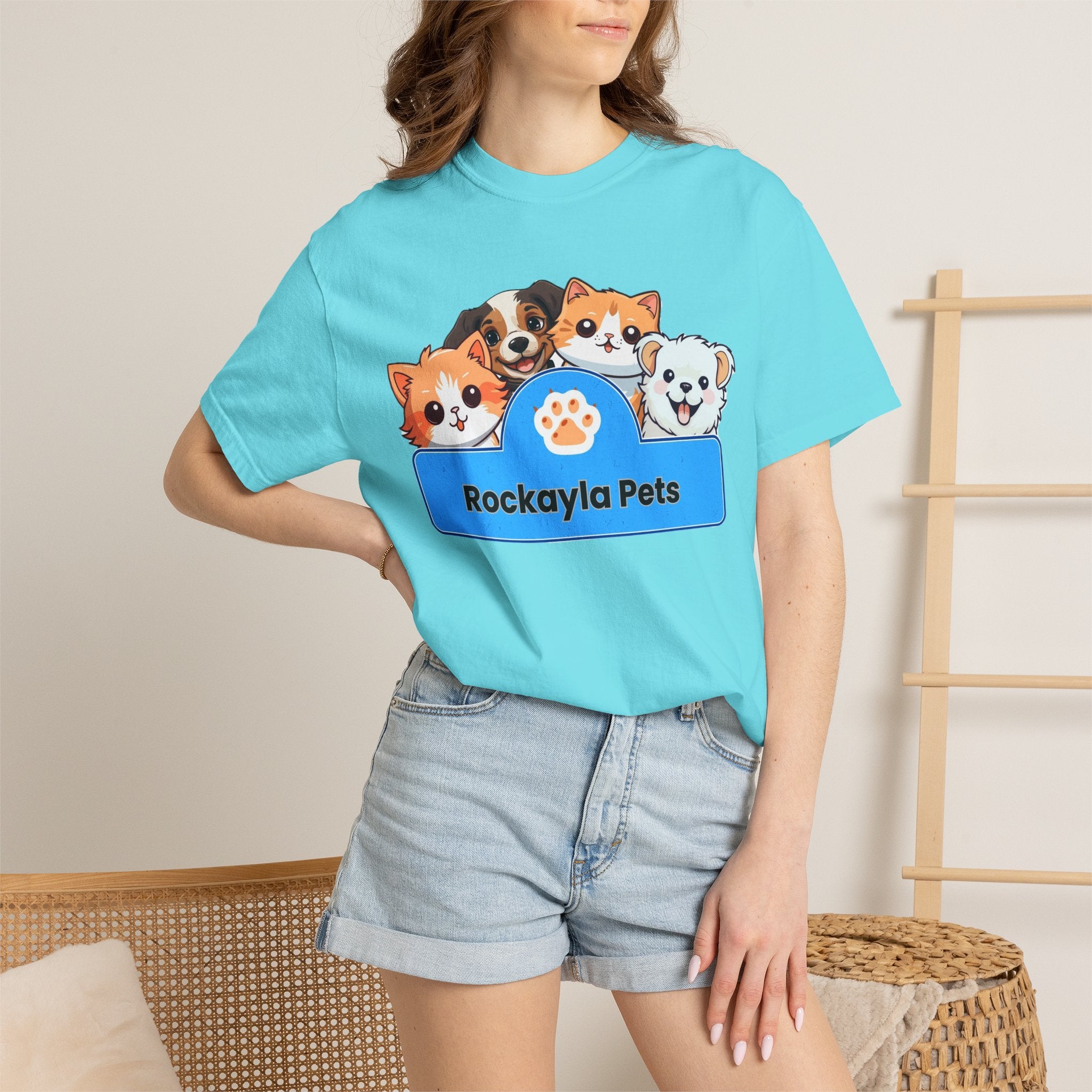 Rockayla Pets Cute Puppy & Kitten Graphic T-Shirt