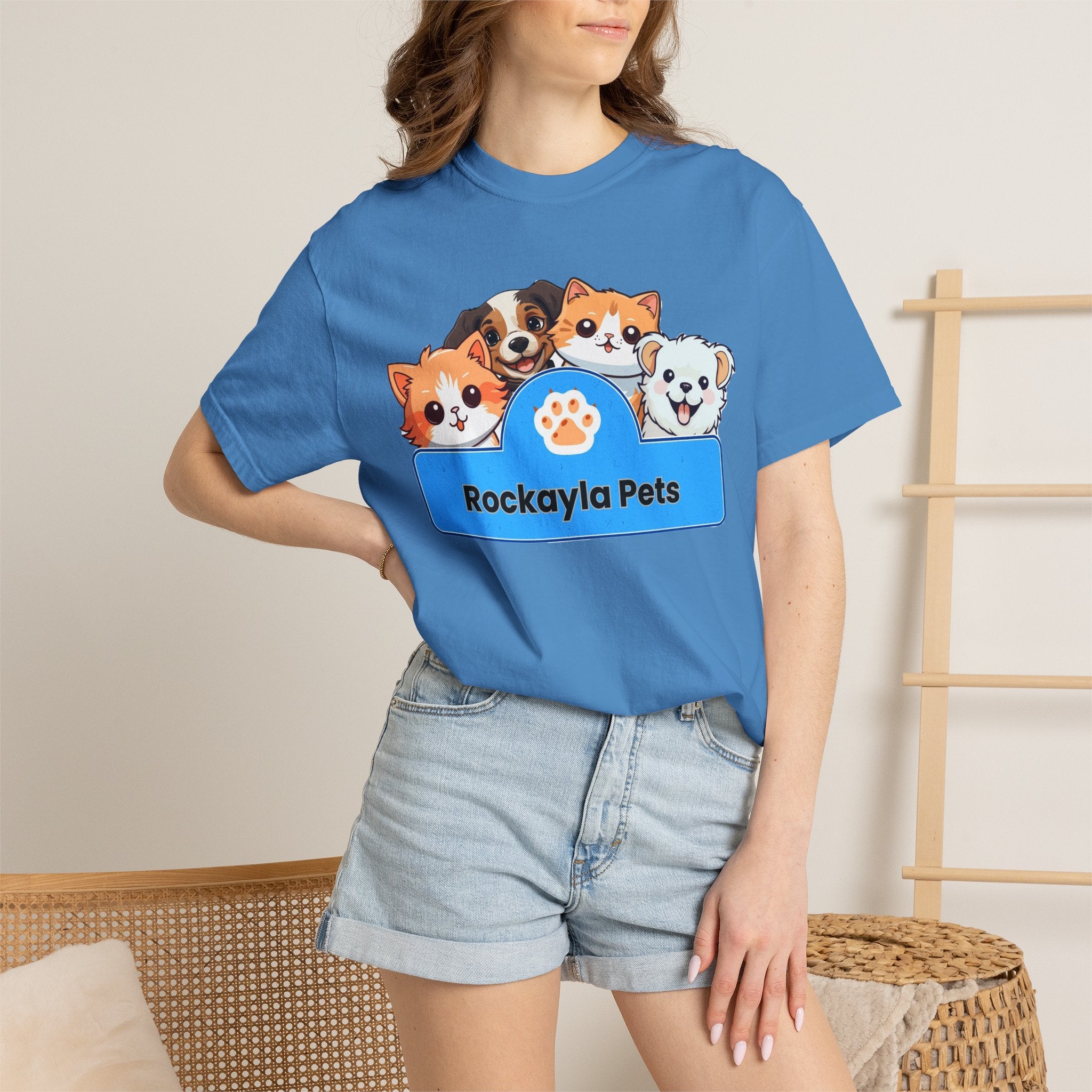 Rockayla Pets Cute Puppy & Kitten Graphic T-Shirt