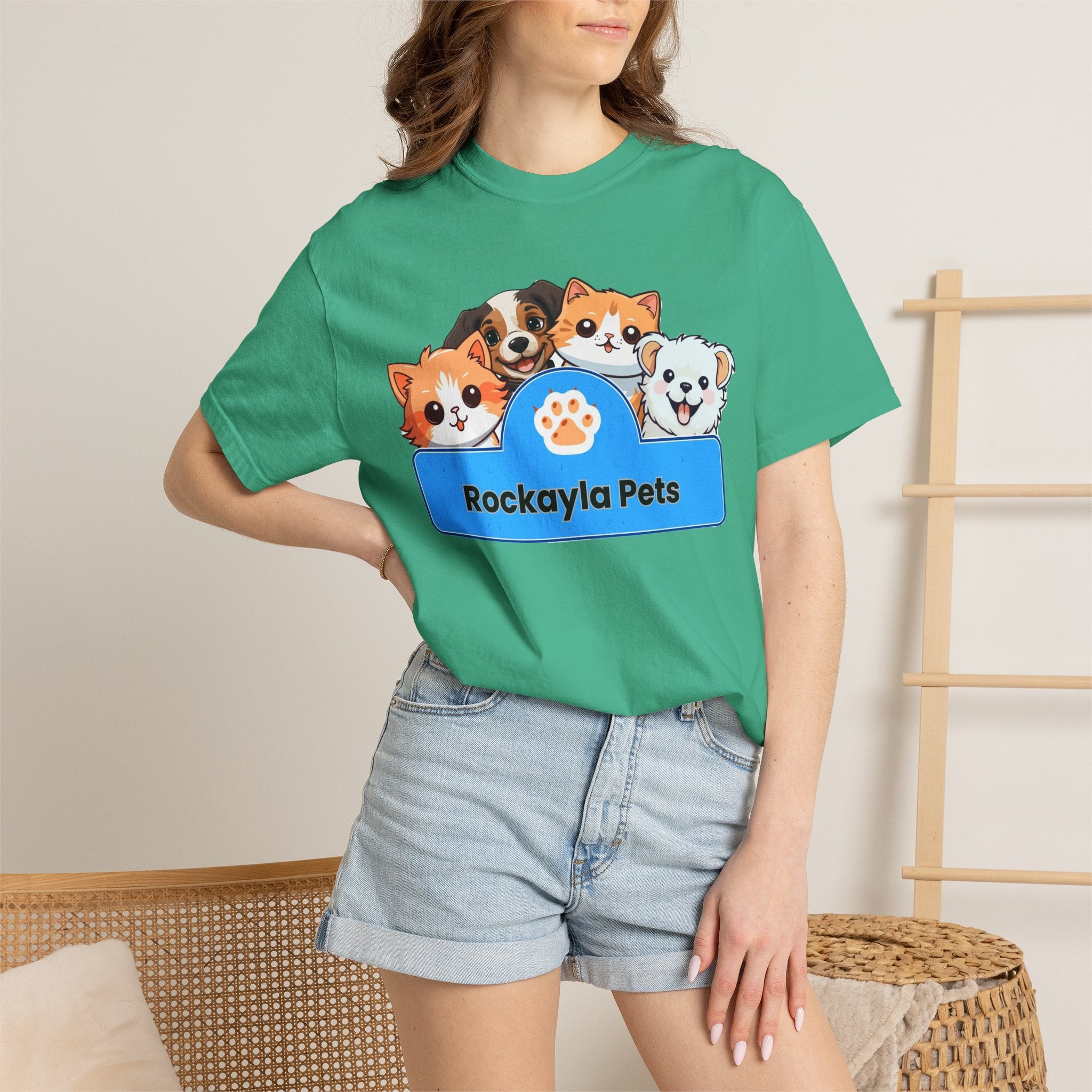 Rockayla Pets Cute Puppy & Kitten Graphic T-Shirt
