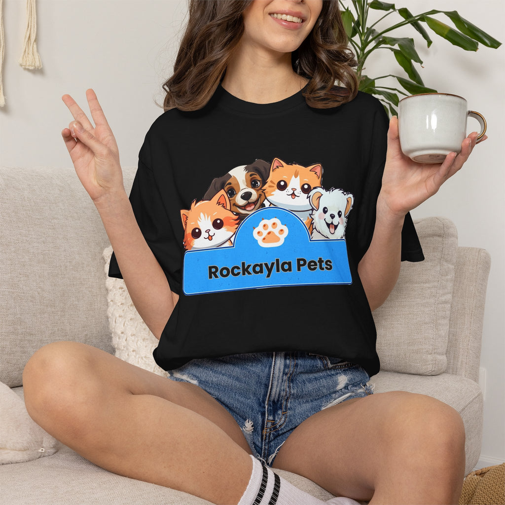 Rockayla Pets Cute Puppy & Kitten Graphic T-Shirt
