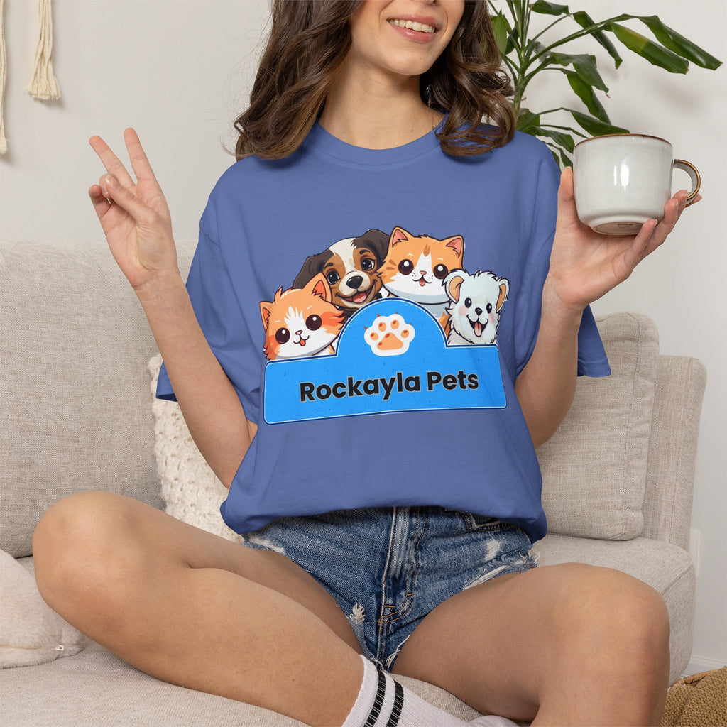 Rockayla Pets Cute Puppy & Kitten Graphic T-Shirt