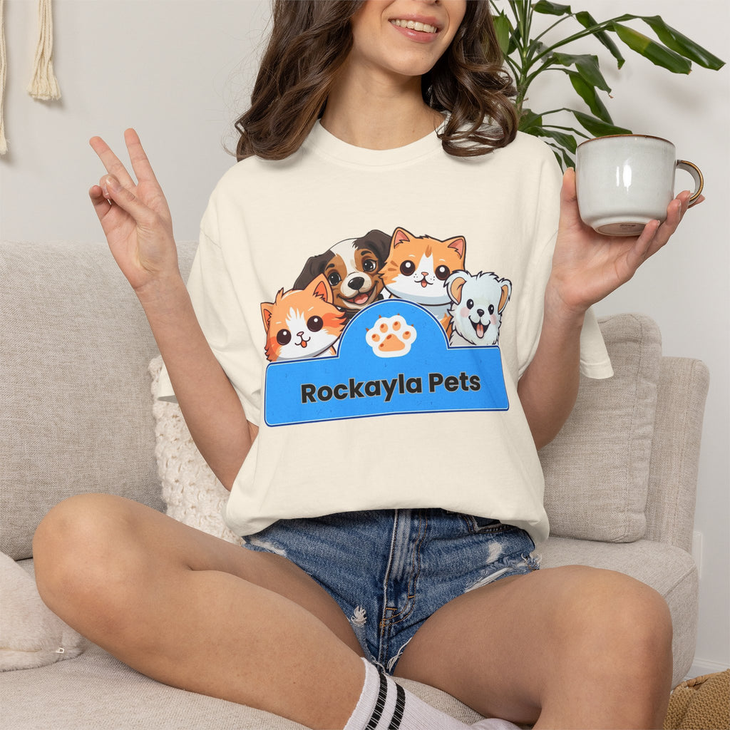 Rockayla Pets Cute Puppy & Kitten Graphic T-Shirt