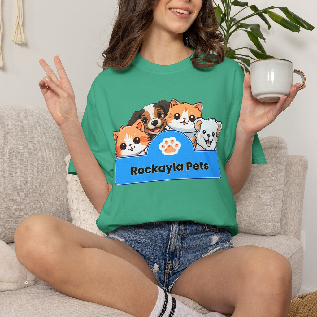 Rockayla Pets Cute Puppy & Kitten Graphic T-Shirt