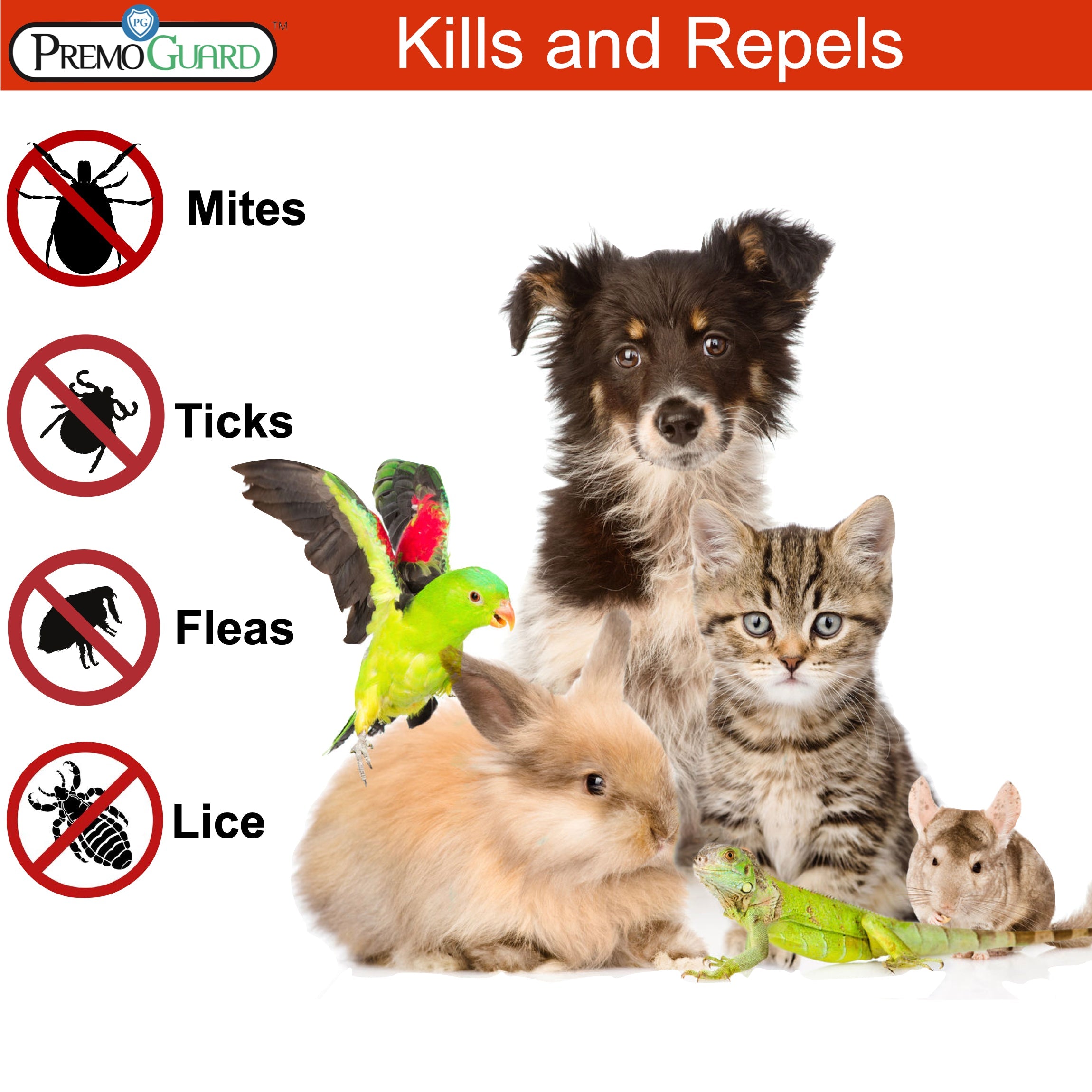 Pet protector spray bottle with white trigger sprayer, label facing forward