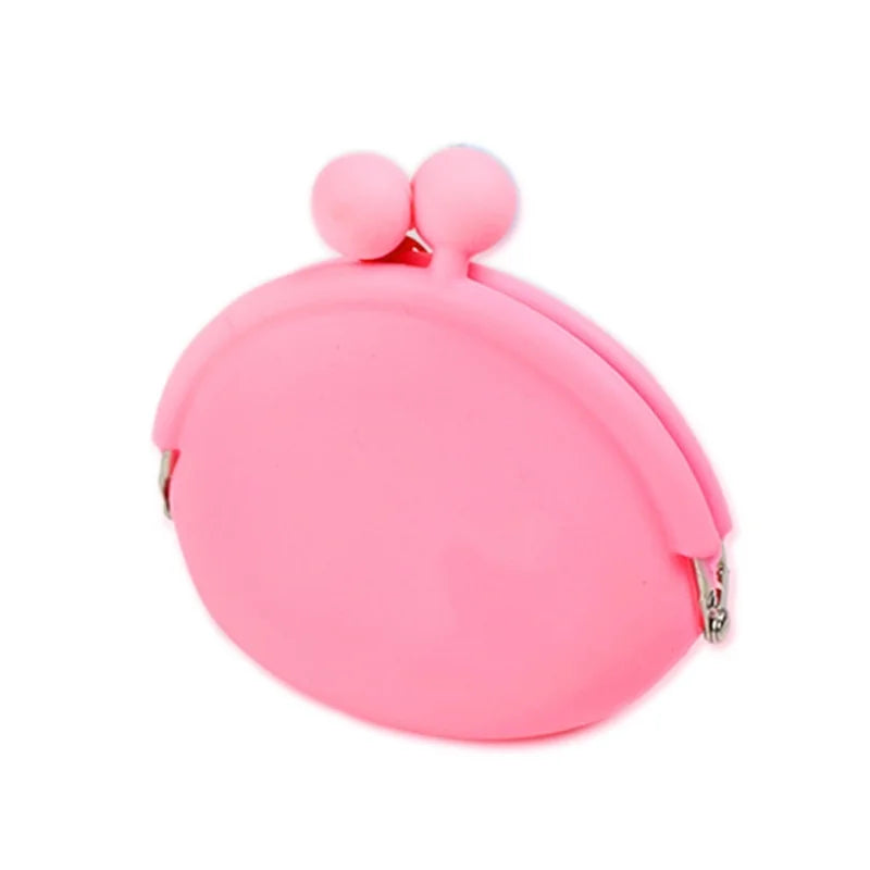 Training dog waist bag, pink rounded pouch with clip clasp and two pom-pom accents