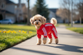 Mini Poodle Red Lifestyle